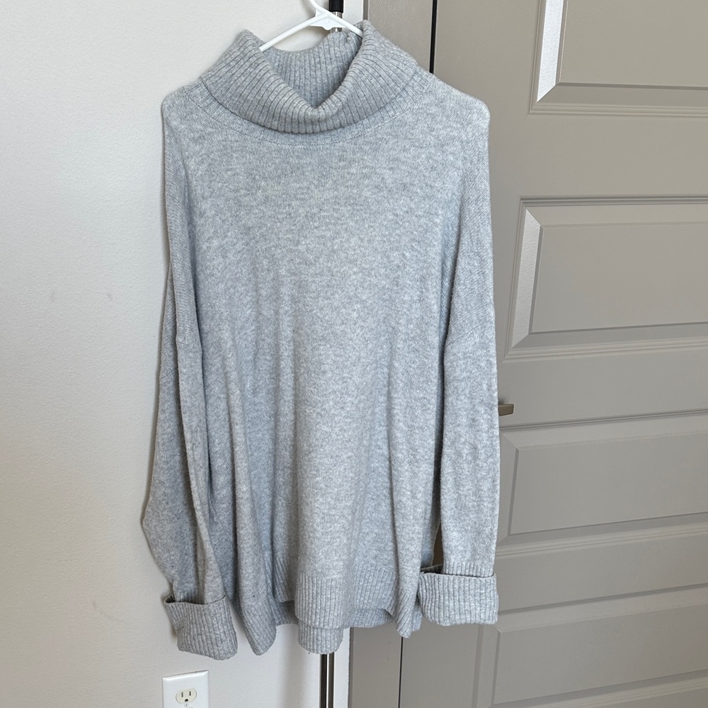 Old Navy Light Gray Cowl Neck Sweater